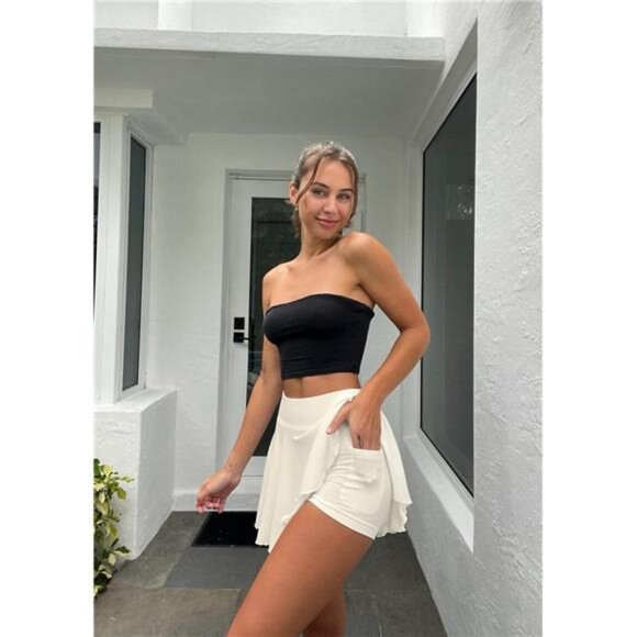 Women's 2-Piece Flowy Mini Skirts – Stretchy, Versatile, and Casual - Picture 4 of 7